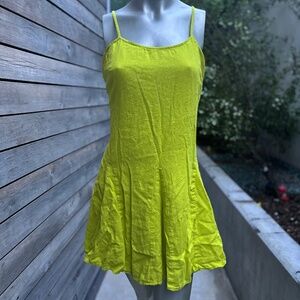 Bright neon-yellow sundress